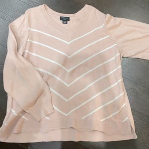 Liz Claiborne Size 2 pink striped sweater